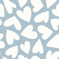 Playful Hearts Moody Blue carta da parati