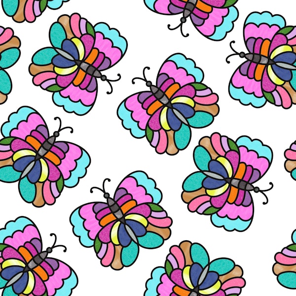 Stained Glass Butterflies 1b