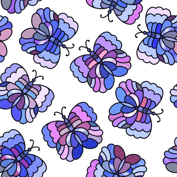 Stained Glass Butterflies 2b