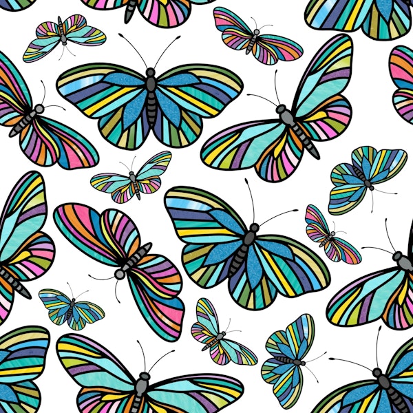 Stained Glass Butterflies 3b