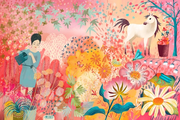 watering the dream garden