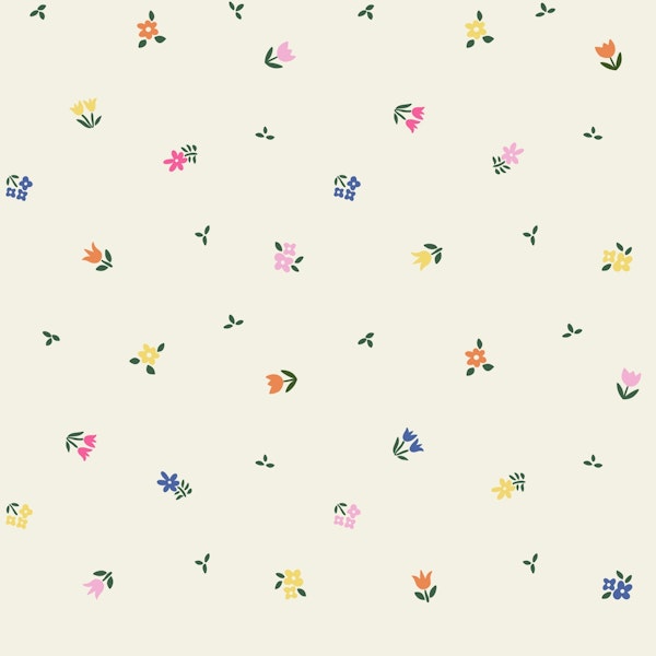 Dainty Scattered Multicolor Wild Flowers