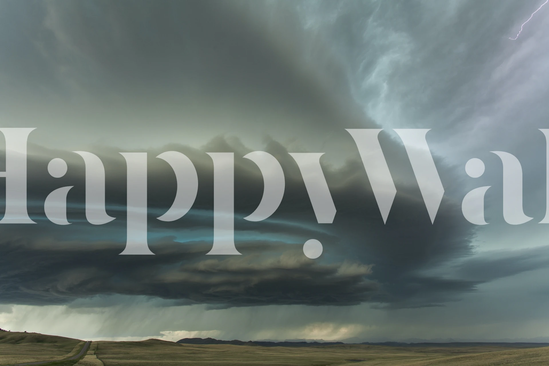 Abstract stormy sky wallpaper in gray and blue hues