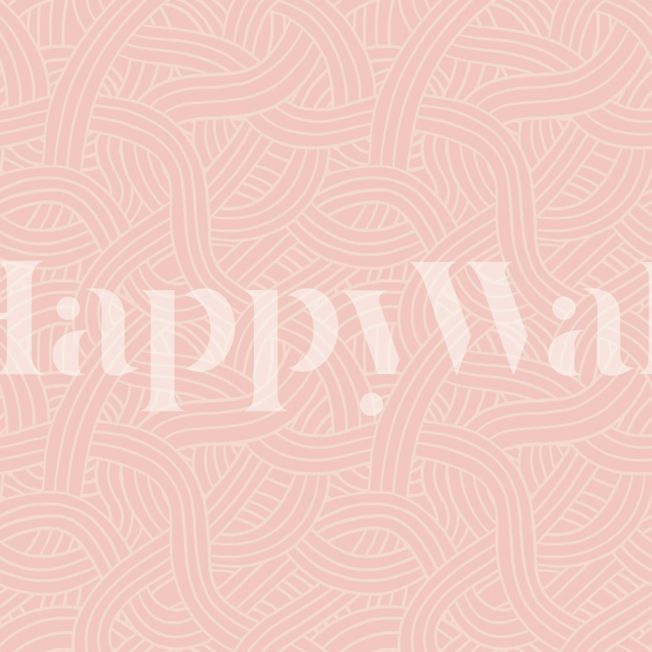 Pink interwoven waves wallpaper design