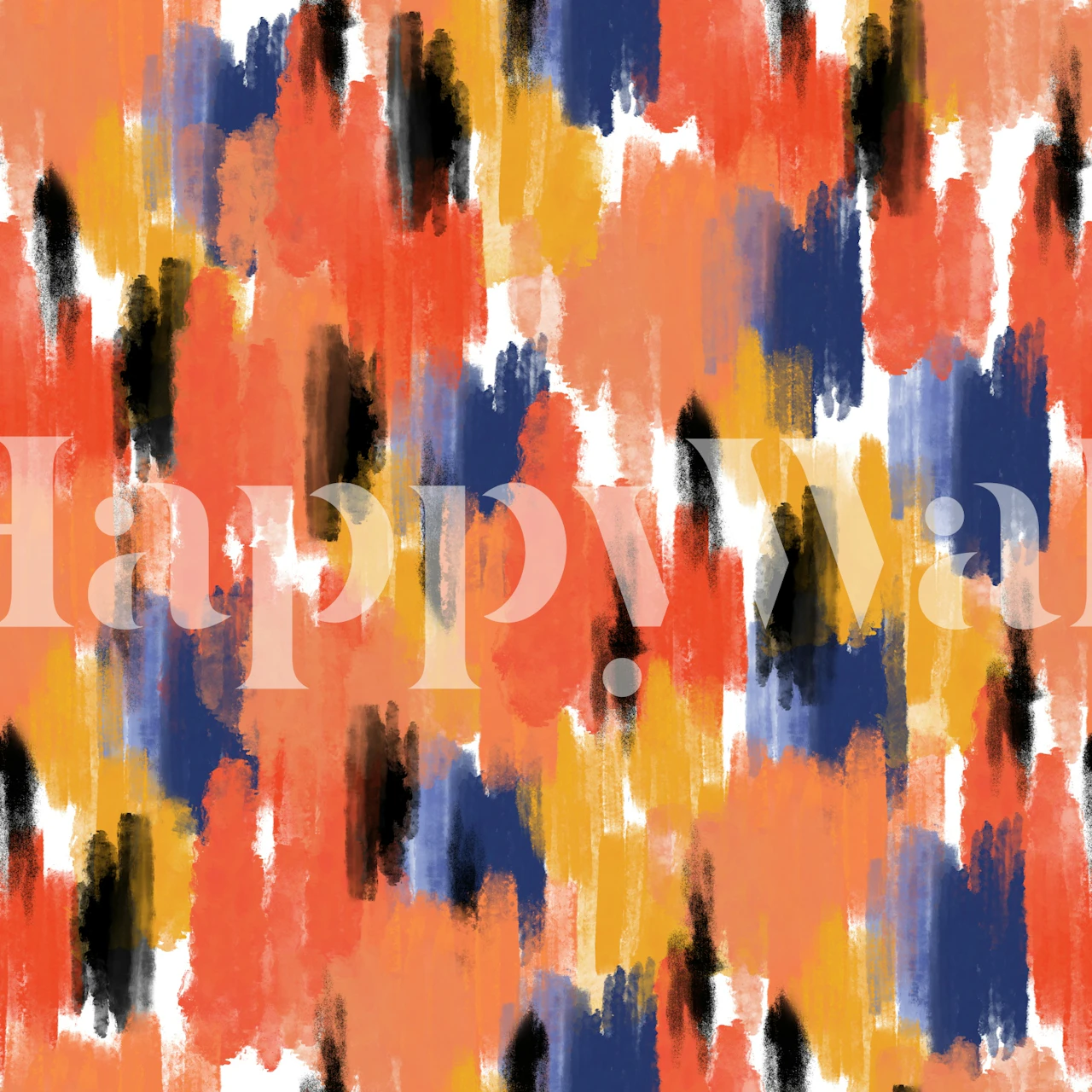 Warm Brushstroke Fusion wallpaper design