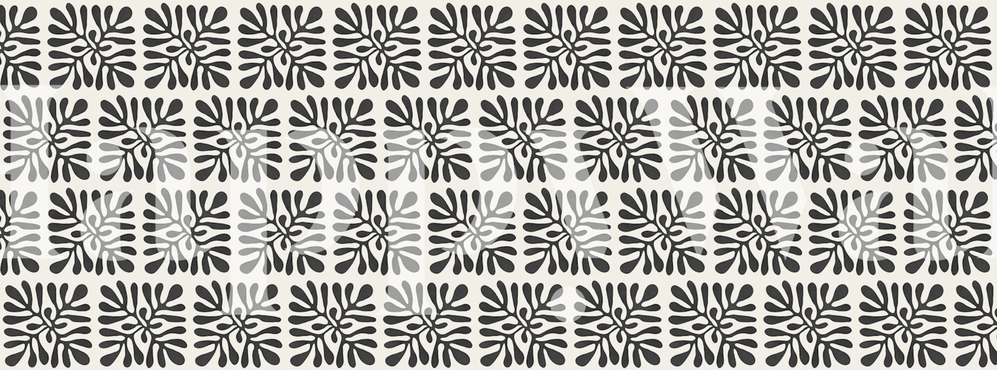 Floral Matisse pattern wallpaper in a room