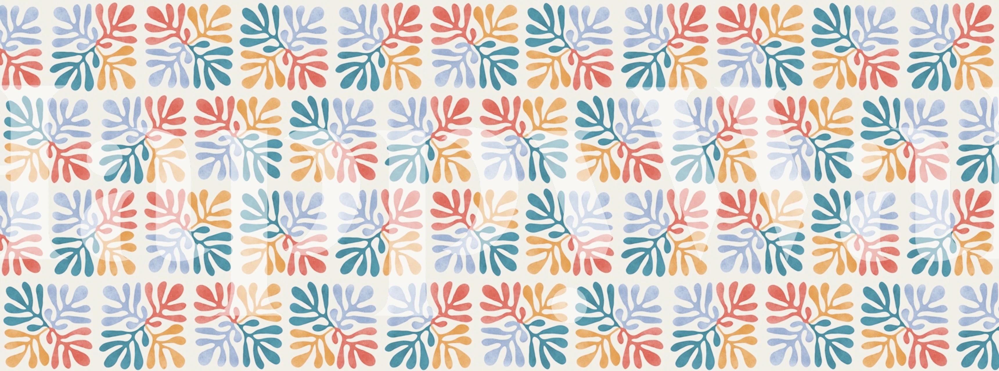 Floral matisse pattern 2 tapeta w pokoju