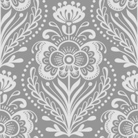 Gray Floral Elegance tapete