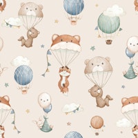 Parachute Pals - beige wallpaper