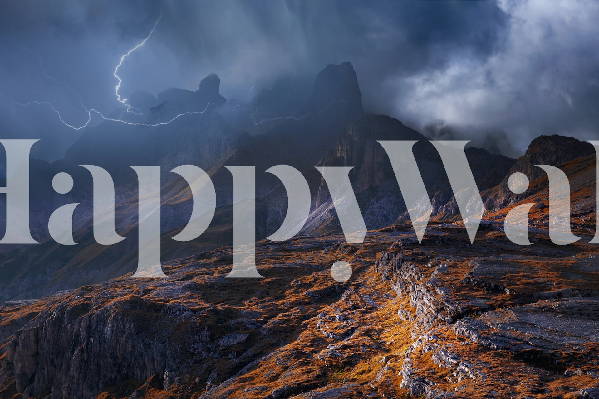 Carta da parati Bergwetter mostrata in una stanza