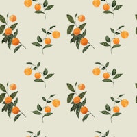 Lush Orange Pattern tapet