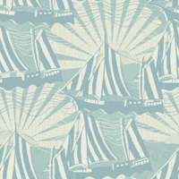 Serene Nautical Sailboats wallpaper