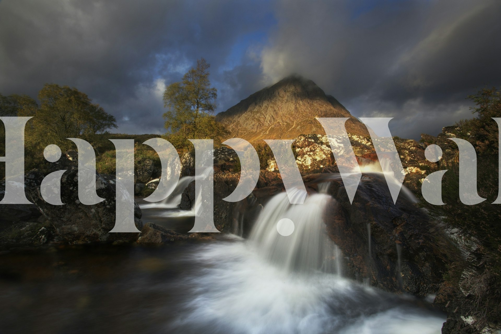 Scotland landskap tapet i ett rum