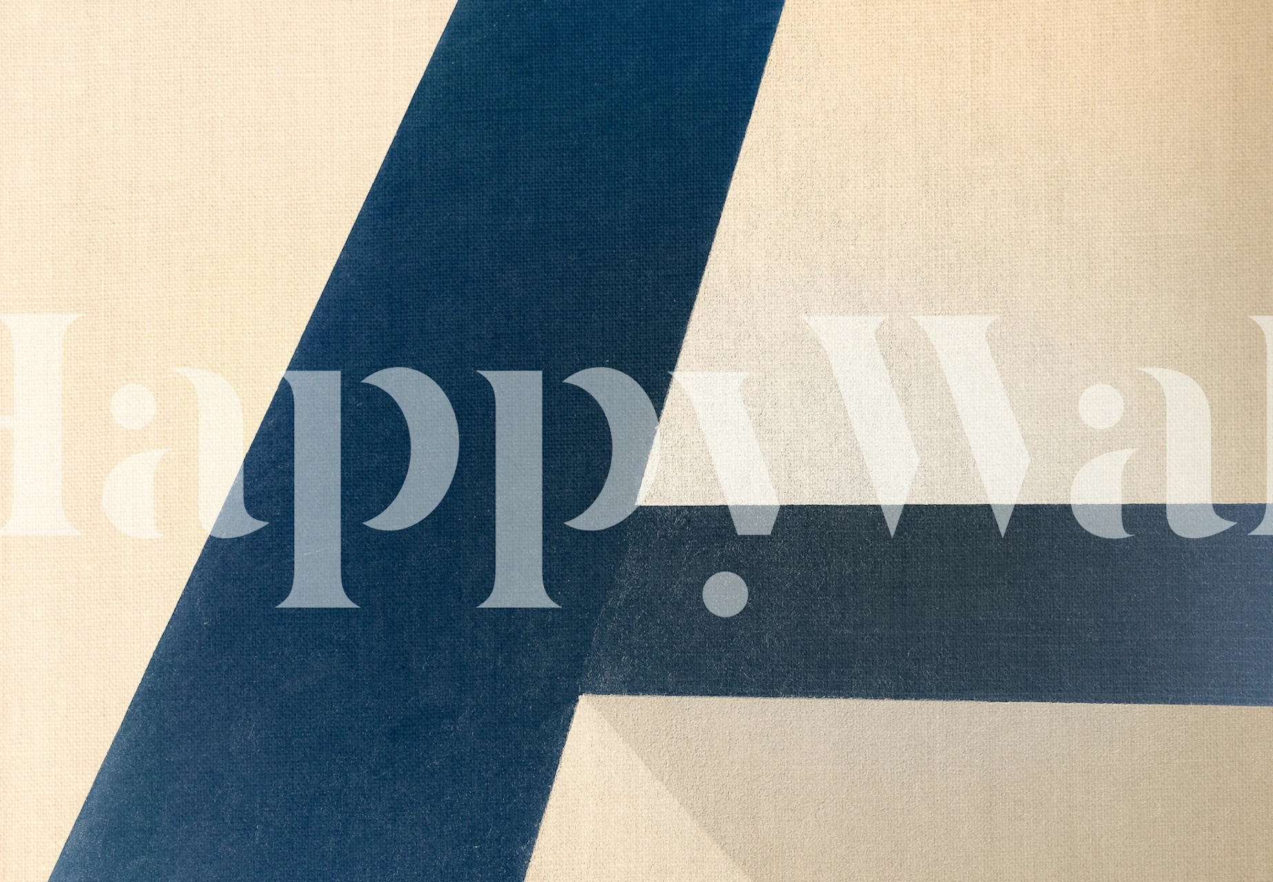 Blue geometric lines and shapes on a neutral background wallpaper