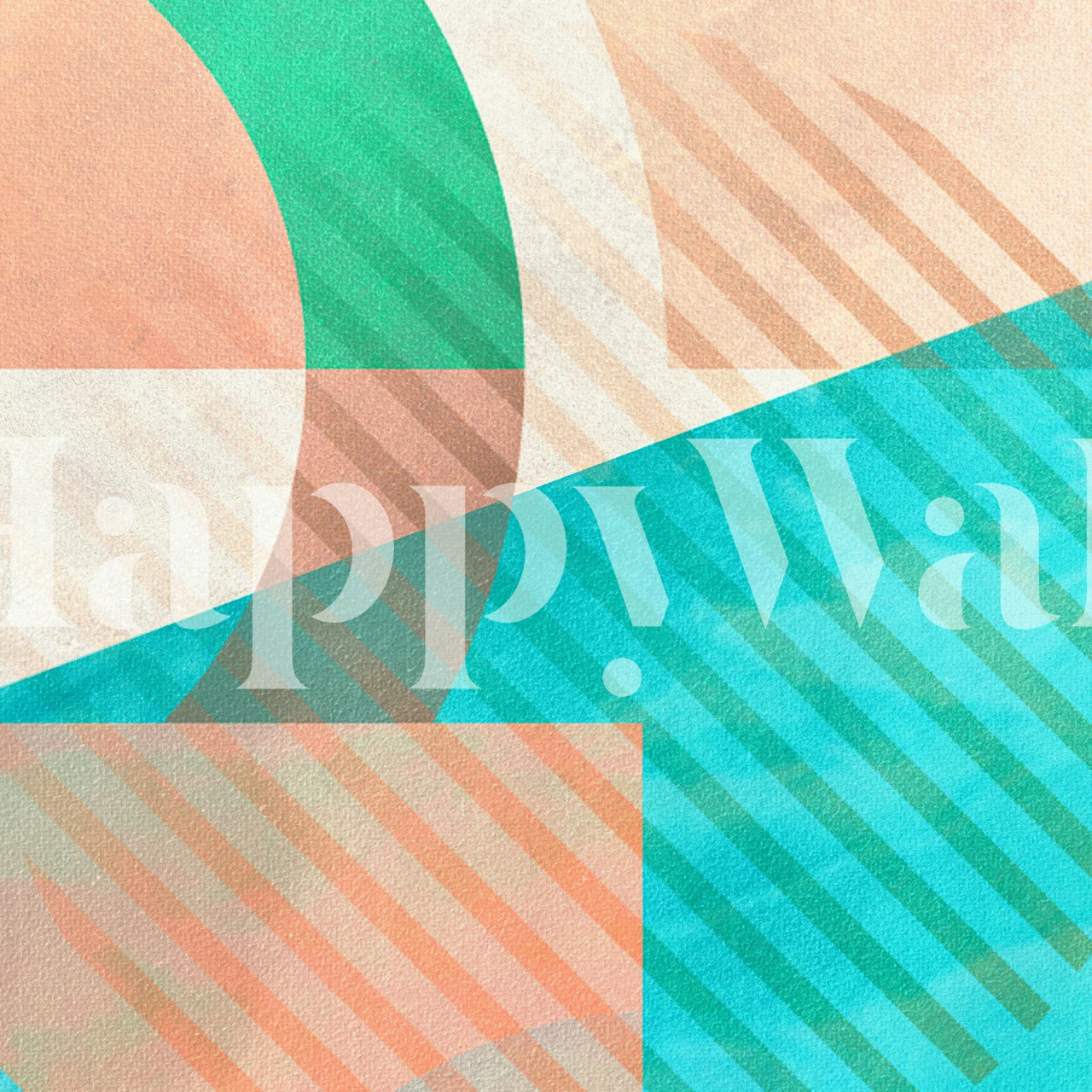 Colorful wallpaper with poolside design