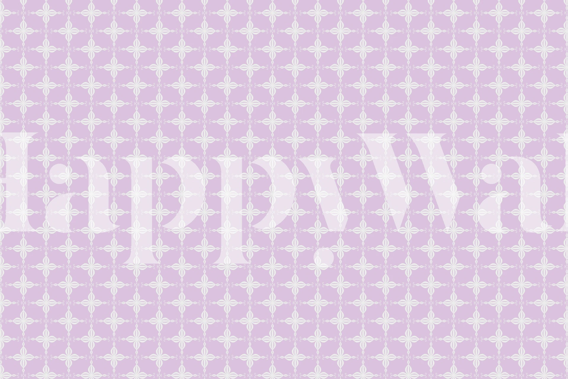 Damask floral lilac mural tapeta w pokoju