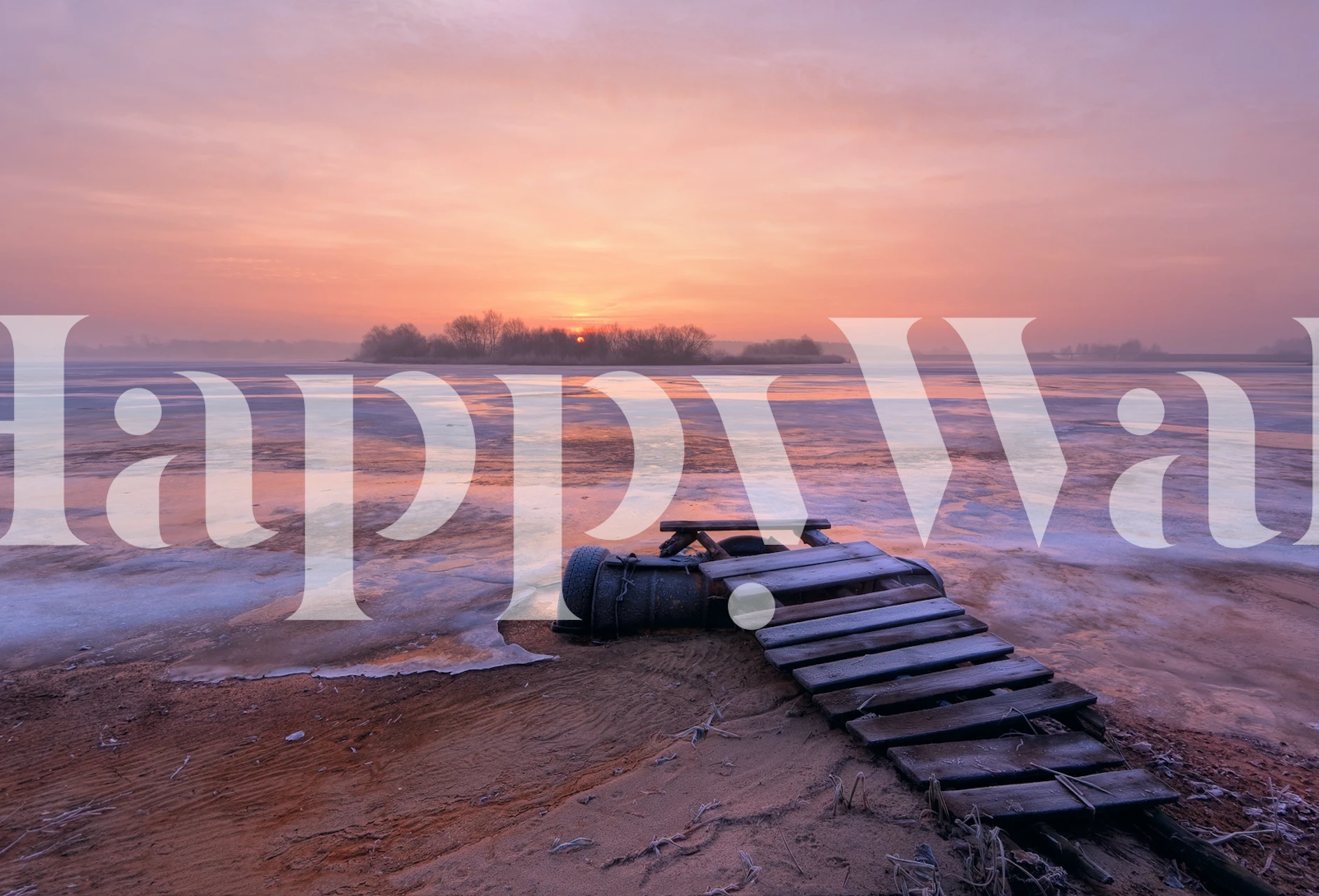 Cold morning wallpaper design in a room