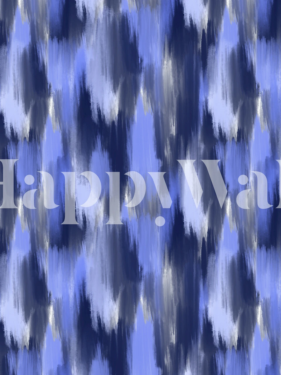 Abstract Midnight Blues wallpaper in a room