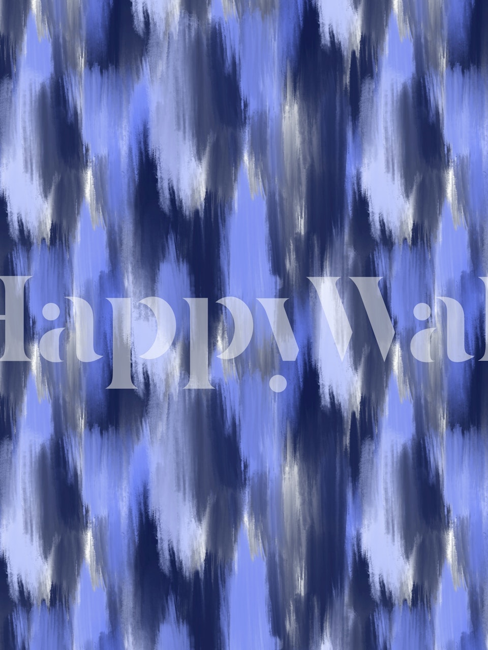 Abstract Midnight Blues wallpaper in a room