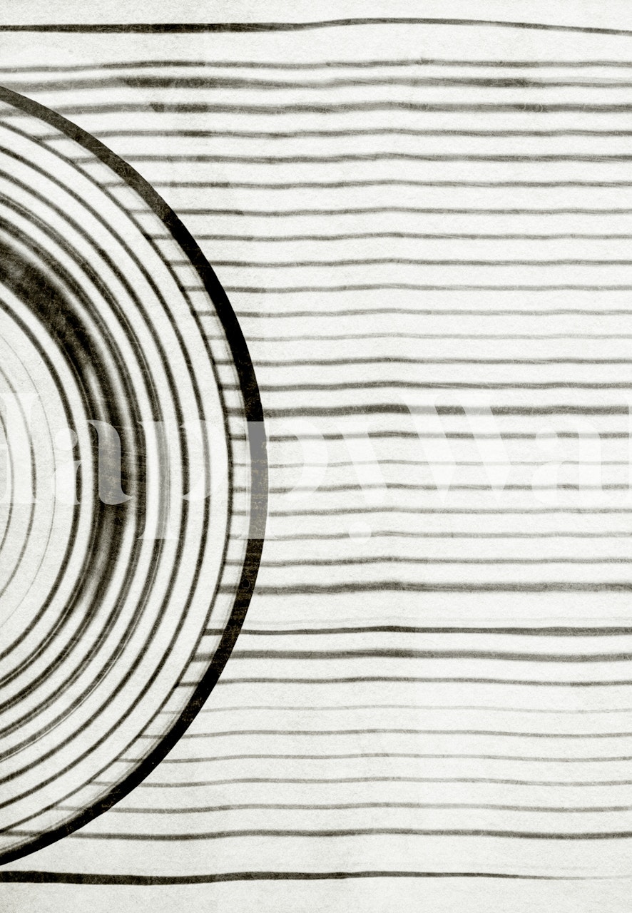 Frequencia 1 wallpaper displayed in a room