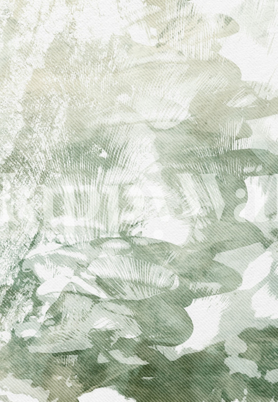 Abstract green watercolor shapes and textures wallpaper