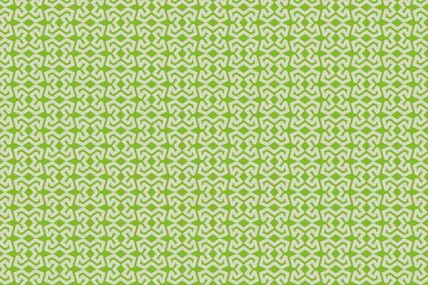 Graphic oriental green mural