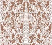 Mocha Mousse Damask tapete