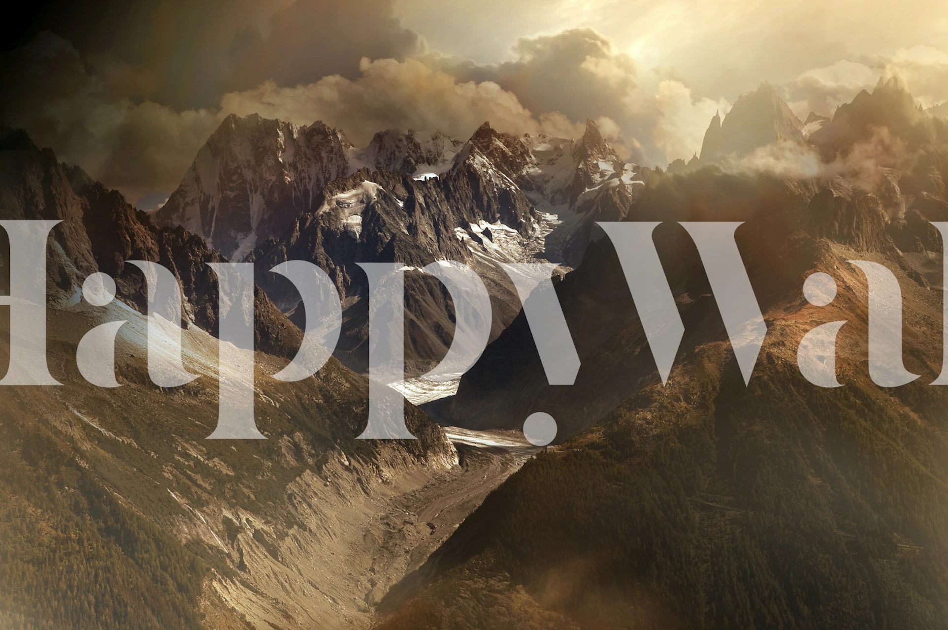 Majestic mountain landscape with rich colors and textures wallpaper