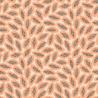 Papaya Party in apricot on white XL carta da parati