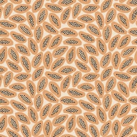 Papaya Party in peach on white XL carta da parati