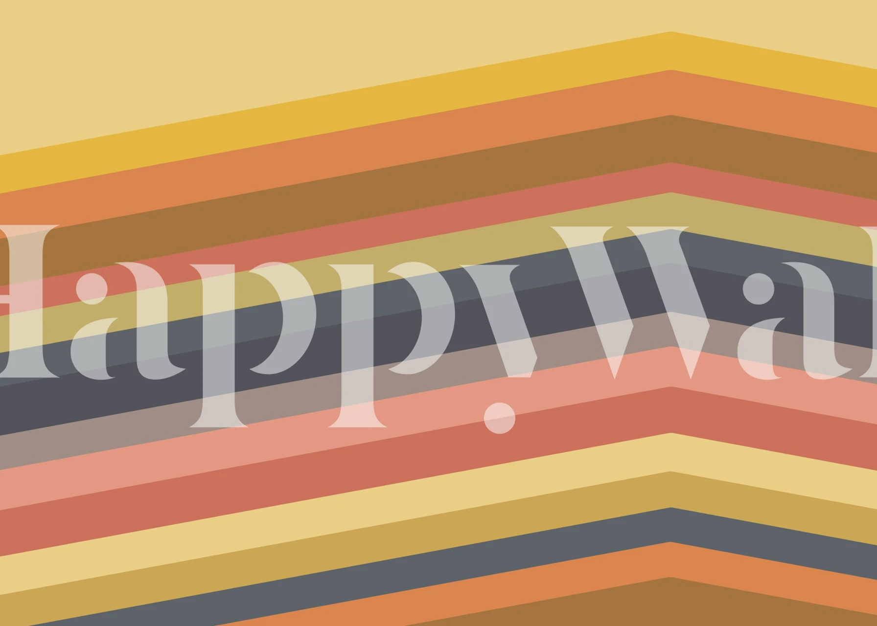 Retro Chevron wallpaper v teplých přírodních tónech
