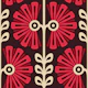Vintage Bold Daisy Symphony in Red - S