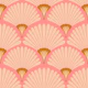 Art Deco Fan - Peach Pink Gold