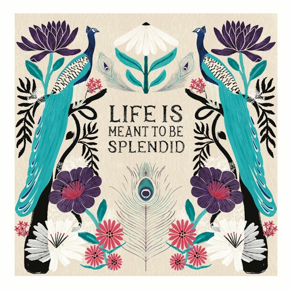 Peacock Garden Quote Statement Mural