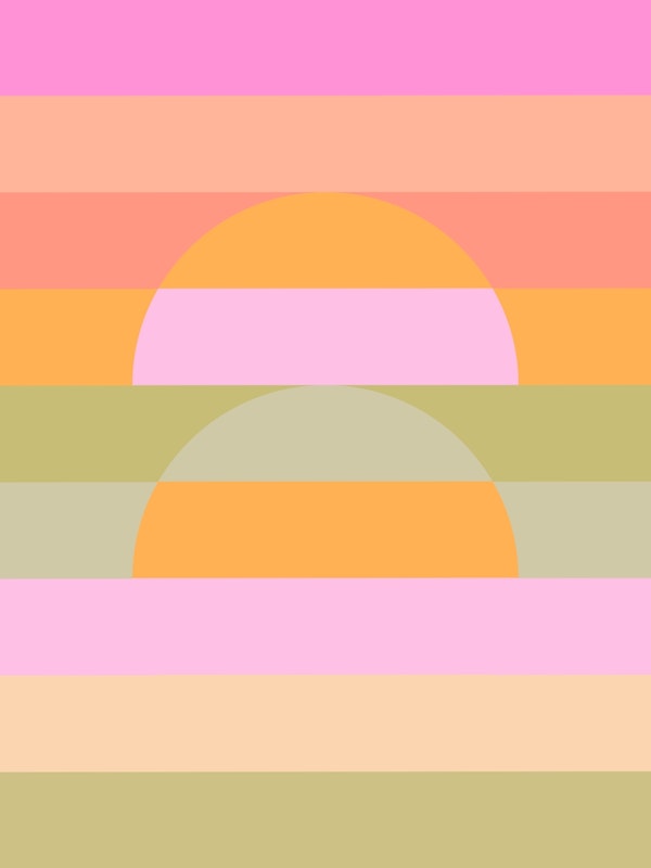 Retro Sunset Pastel Harmony