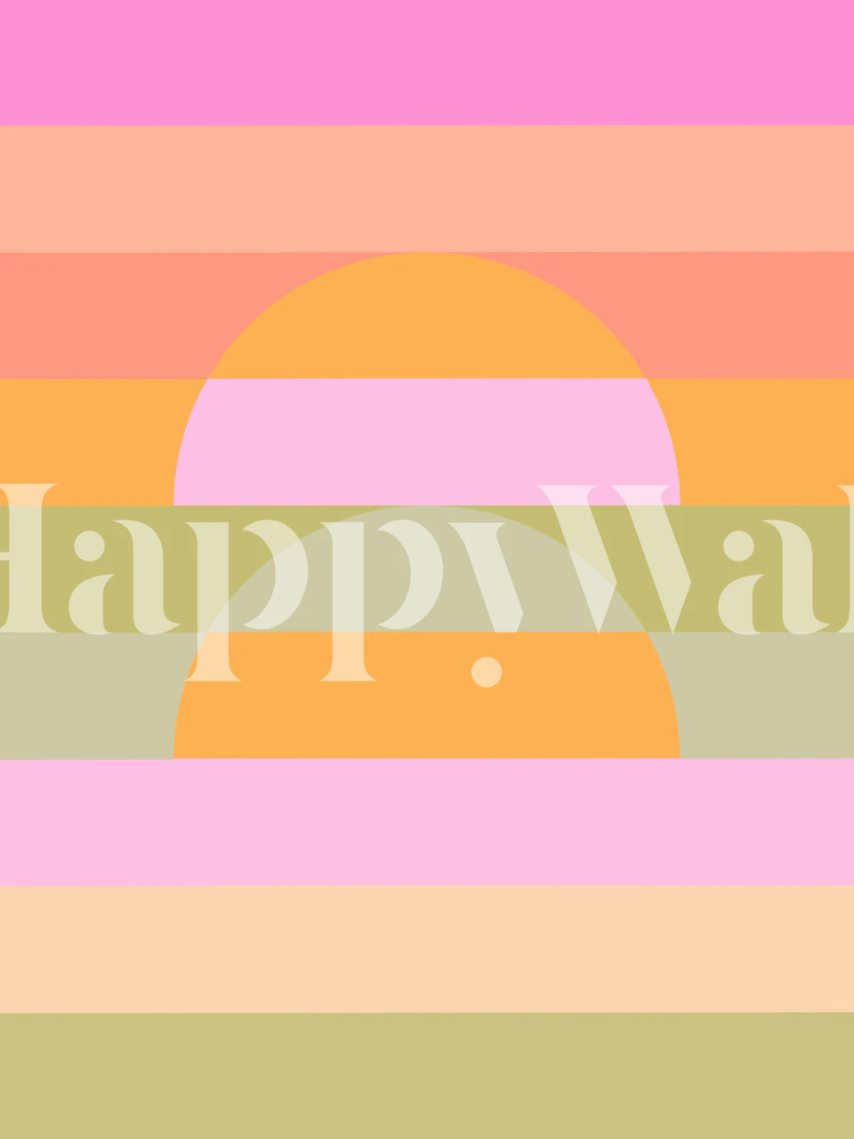 Retro Sunset Pastel Harmony tapet i ett rum