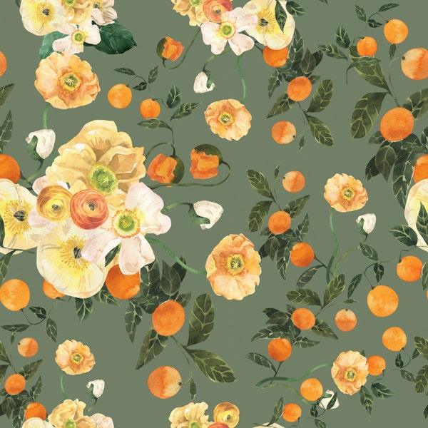 Lush Blooms & Oranges