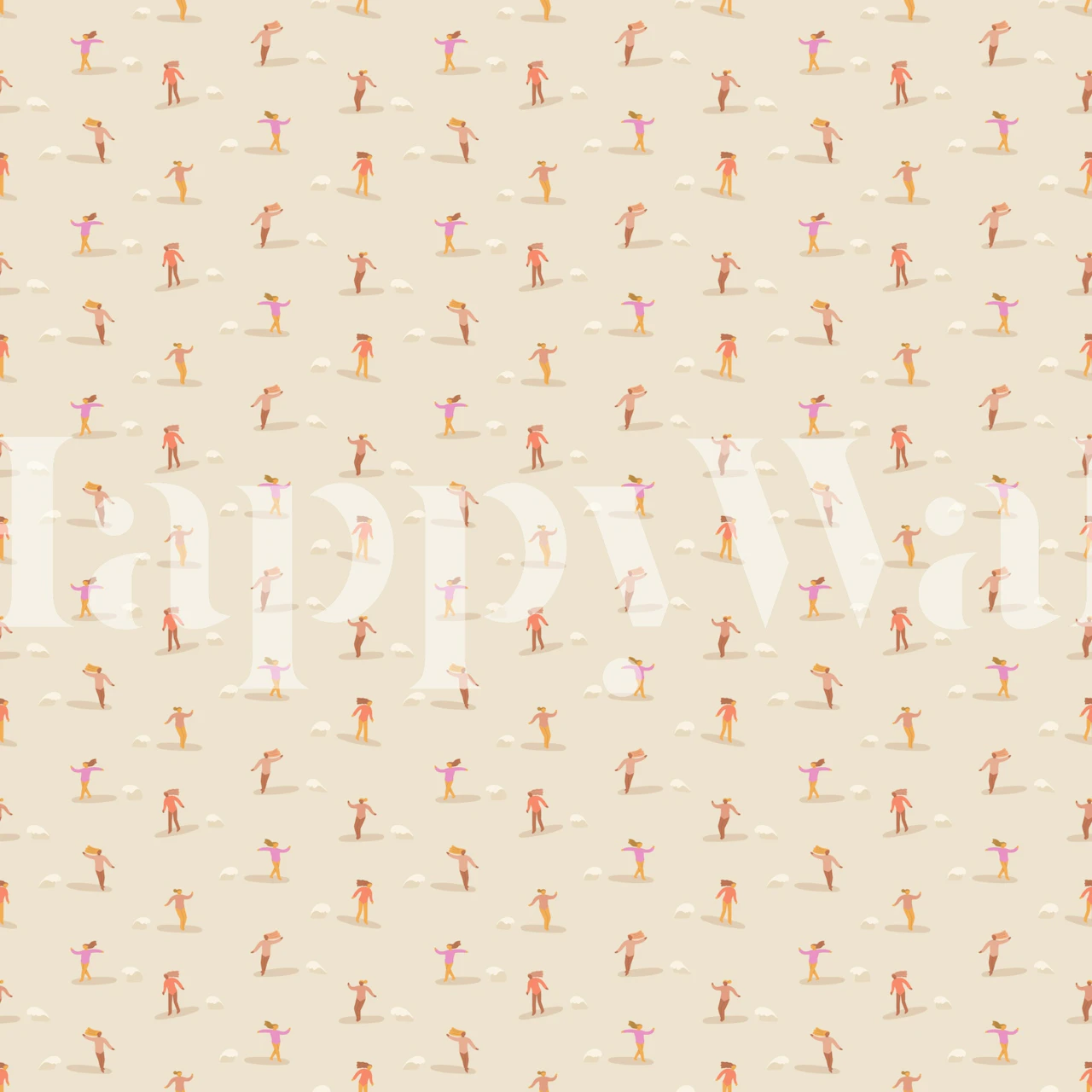 Surf Girls II wallpaper design in a room