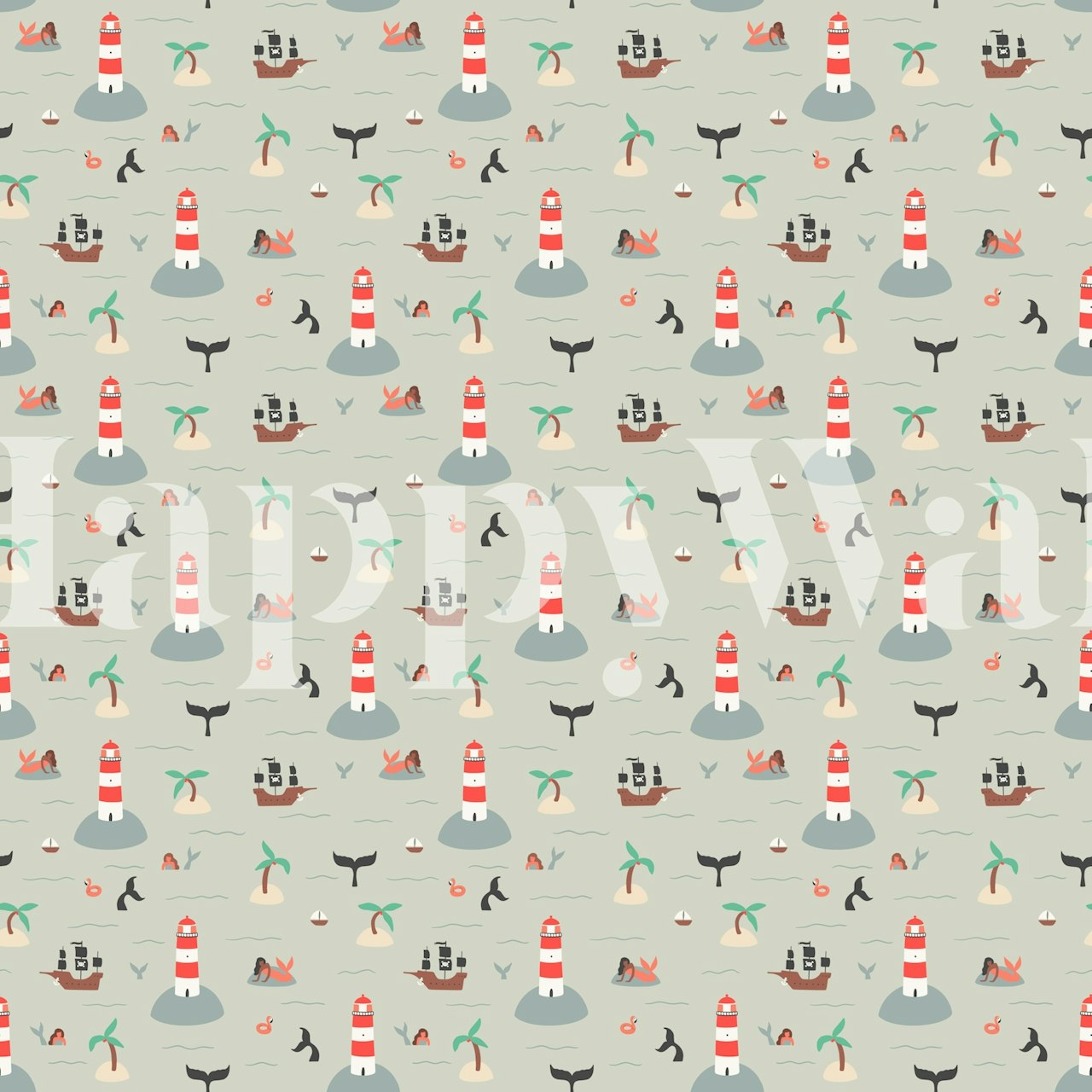 Nautical Fairytales ταπετσαρία σε ένα δωμάτιο