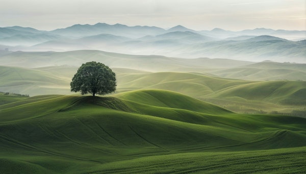 Misty Morning Hills
