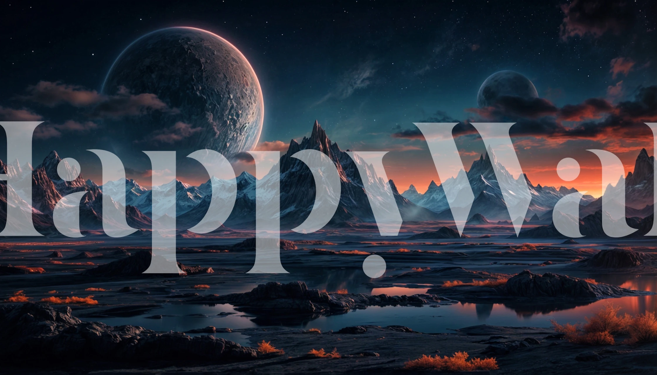 Galactic Twilight Vista wallpaper in a room