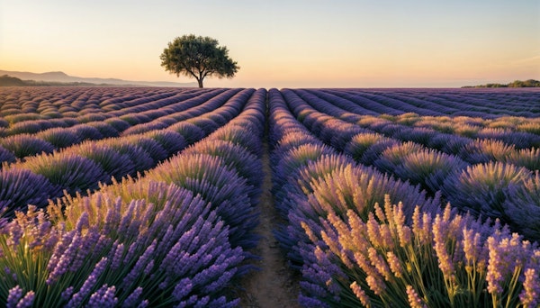 Sunset Over Lavender