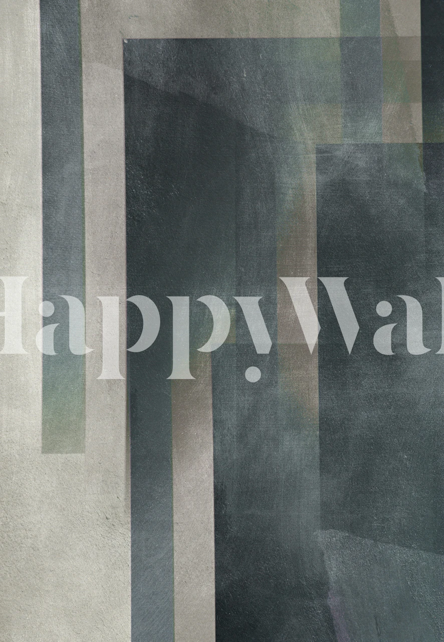 Geometric layout wallpaper in a room