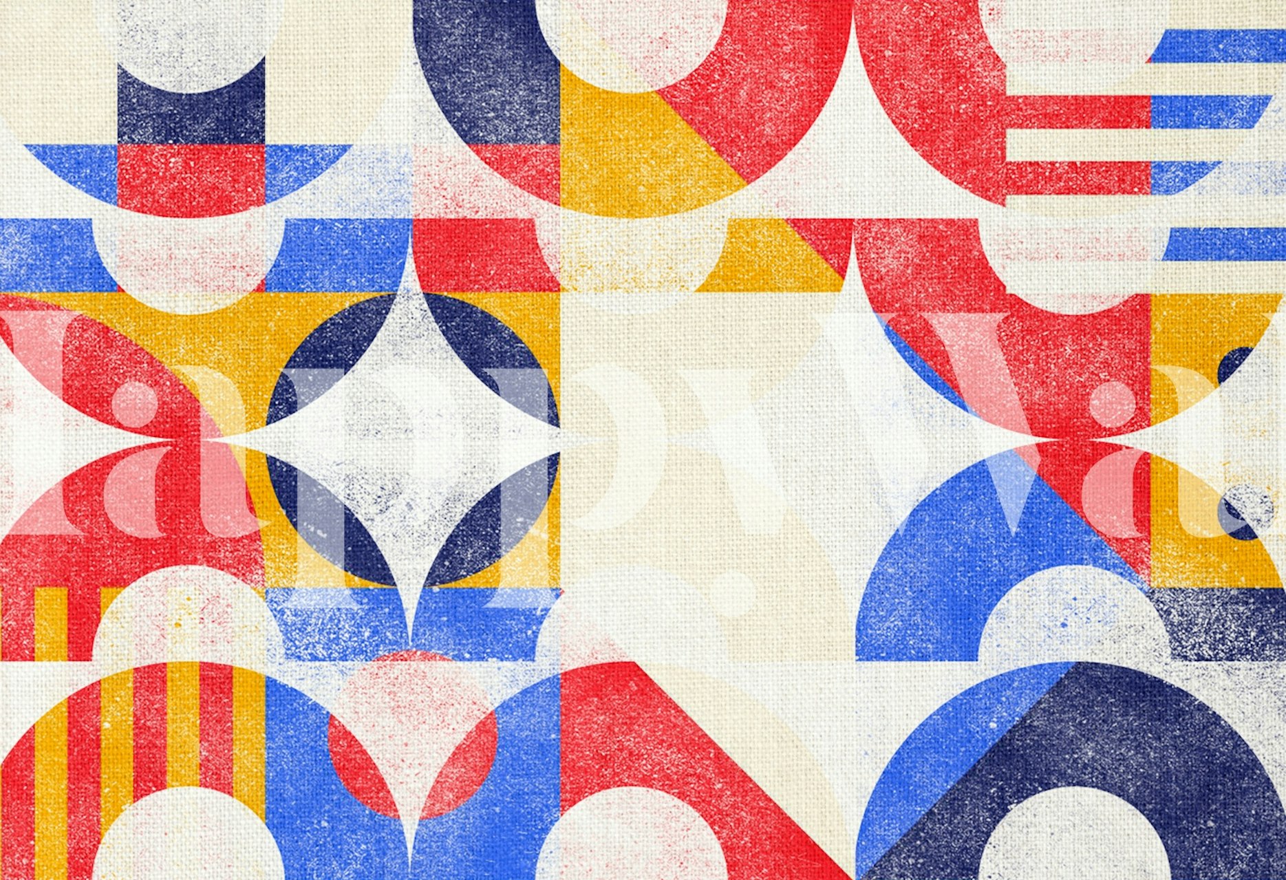 Stamp 2 χρωματιστό ταπετσαρία σε ένα δωμάτιο