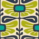 Vintage Elegant Floral Forms in Green - L
