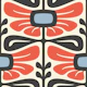 Vintage Elegant Floral Forms in Red - S