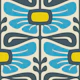Vintage Elegant Floral Forms in Blue - S