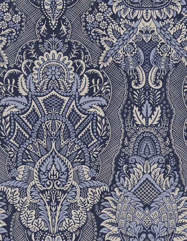 Ornate floral elegance midnight blue