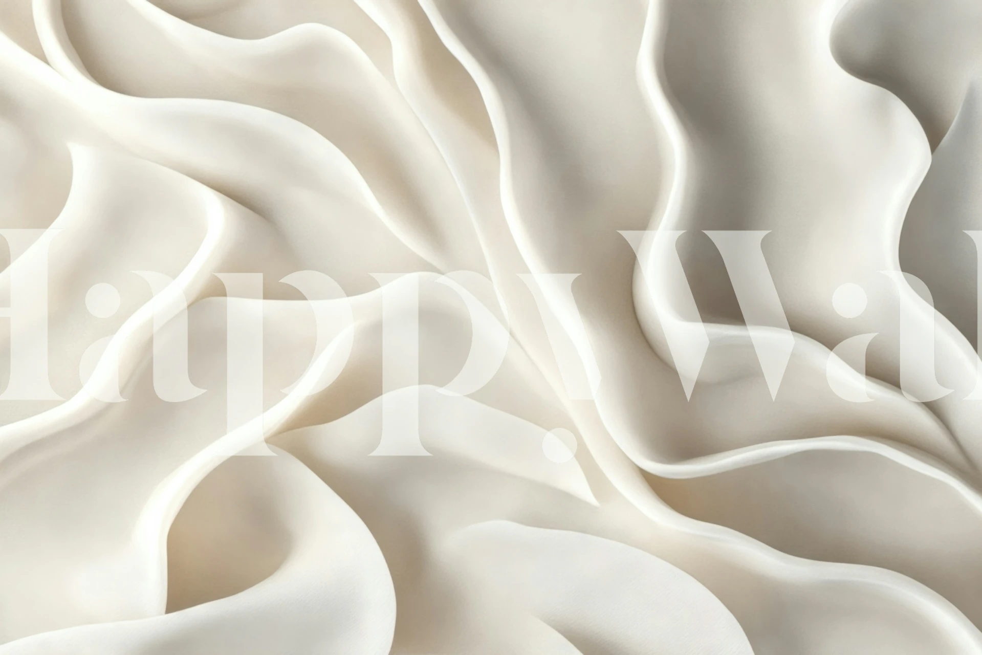 Elegant ivory textured wallpaper with soft flowing patterns