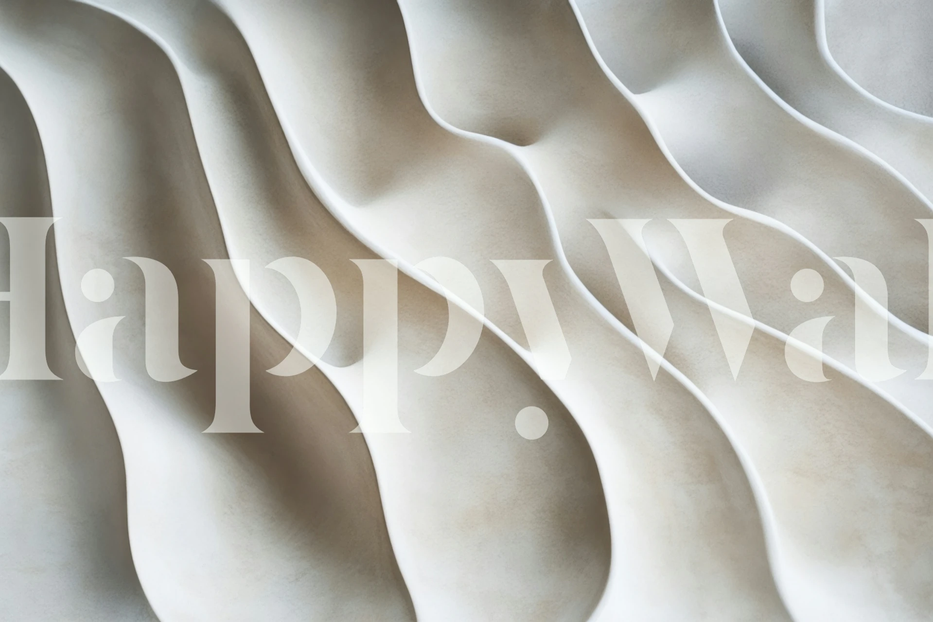 Organic art soft disruption wallpaper in a room